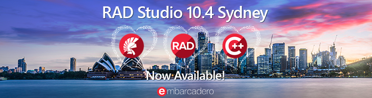 RAD Studio 10.4 Sydney is Now Available