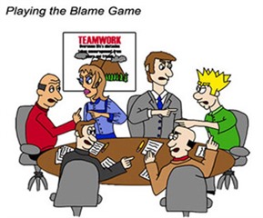  Playing the Blame Game cartoon drawing