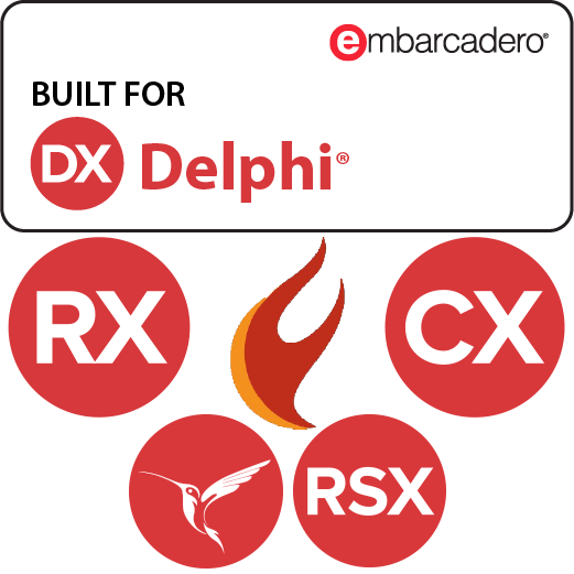 Made in Delphi, C++Builder, InterBase and RAD Studio Badges