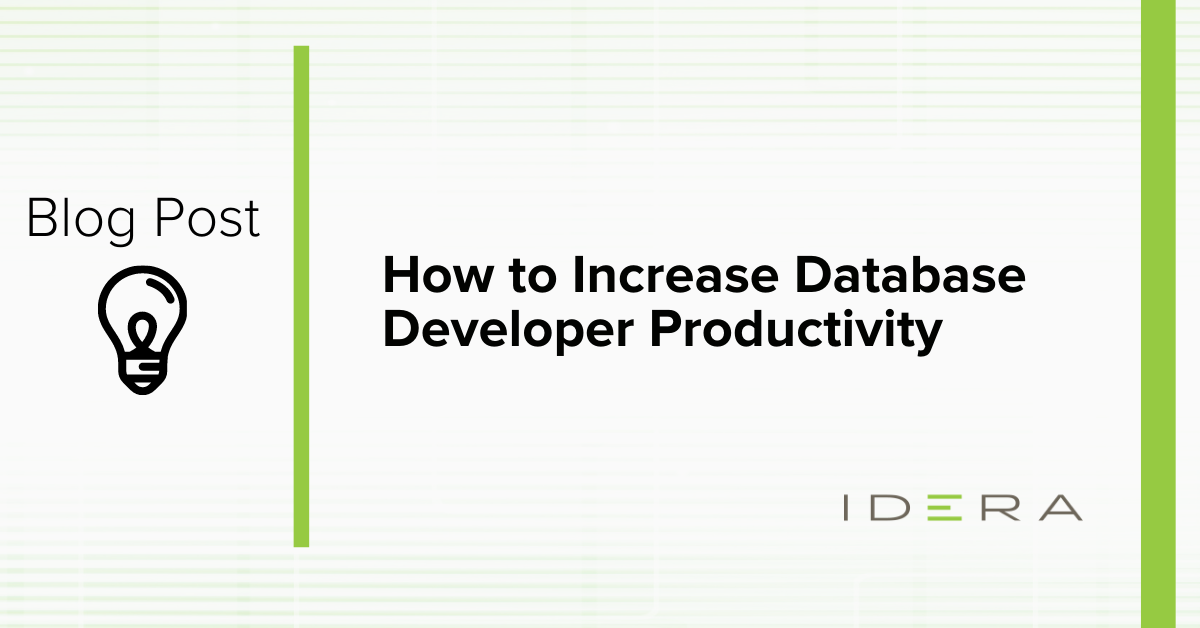 How to Increase Database Developer Productivity
