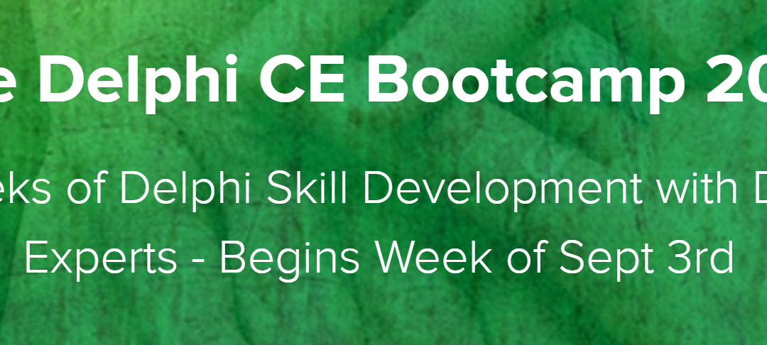 8-Weeks Delphi Community Edition Bootcamp Starts Next Week