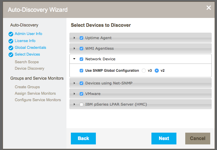 Wizard: Devices to Discover