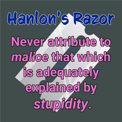 Hanlon's razor