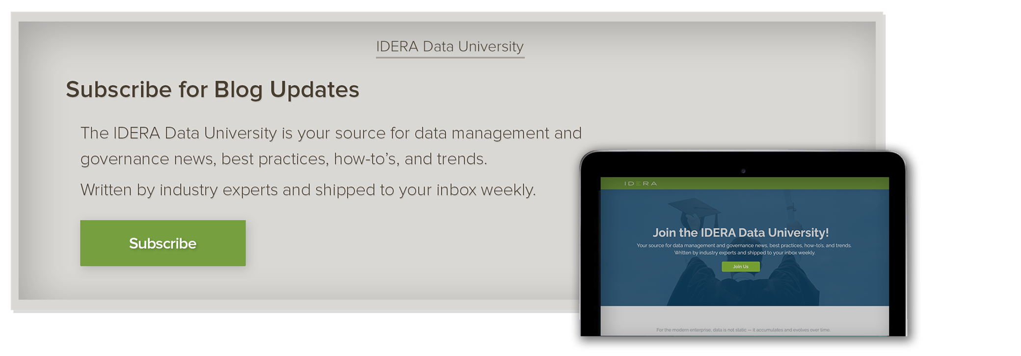 Subscribe to IDERA Data University