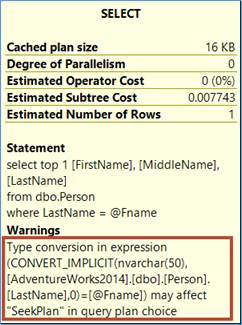 Select statement analysis