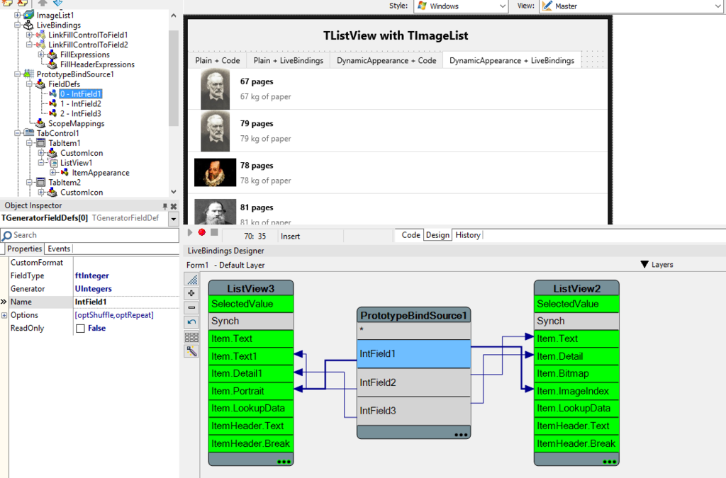 Using TImageList with TListView in RAD Studio 10.1 Berlin