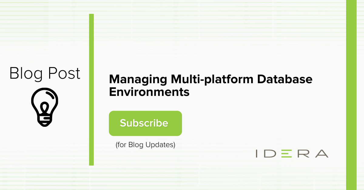 Managing Multi-platform Database Environments