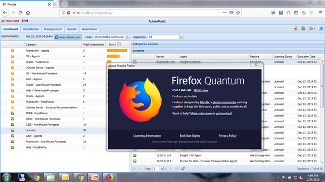 Precise runs in Firefox