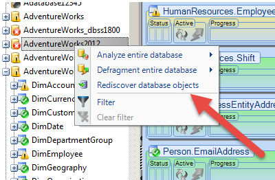 Rediscover database objects