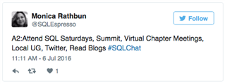 What Did Our #SQLChat Teach you About Growing Your Career?