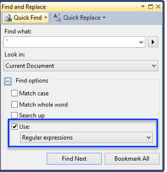 Use Regular Expressions