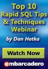 Watch Top Ten Rapid SQL Tips webinar on demand