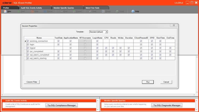 Idera SQL XEvent Profiler – a free tool for XEvent monitoring