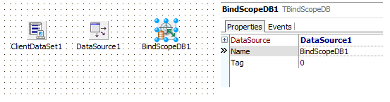 BindScopeDB1 connected to DataSource1