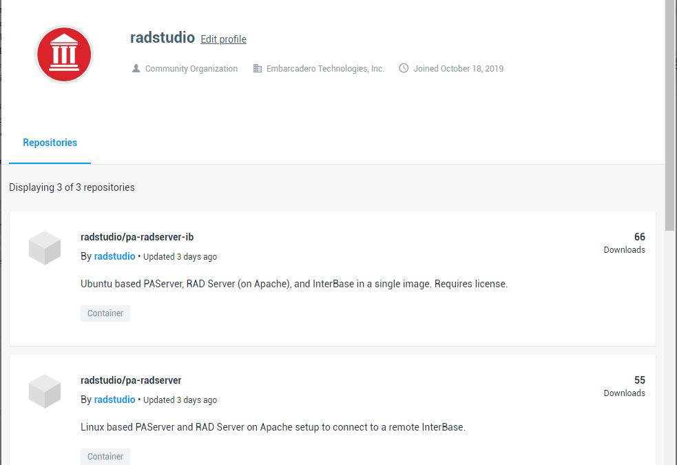 Deploying RAD Server with Linux Docker