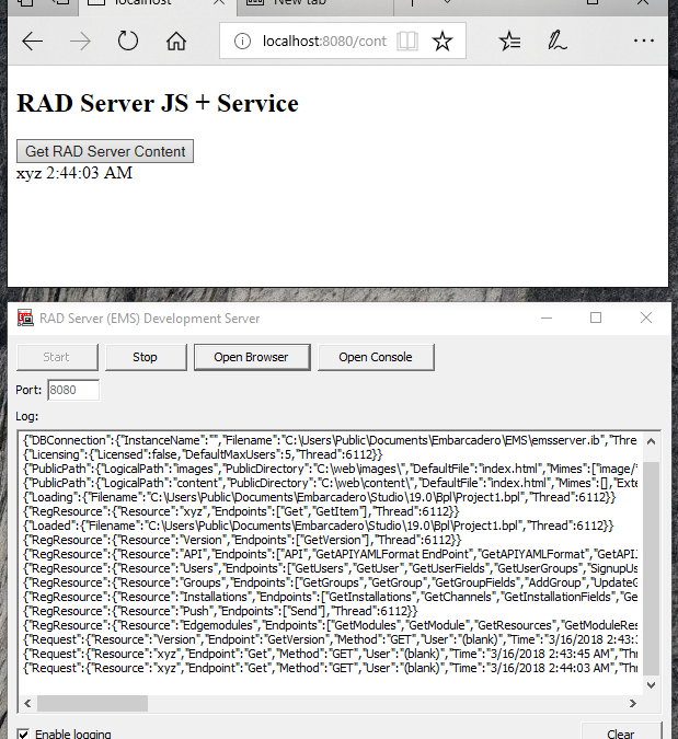 RAD Server Support for Web Files in RAD Studio 10.2.3