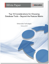 Download whitepaper: Top 10 Considerations for Choosing Database Tools