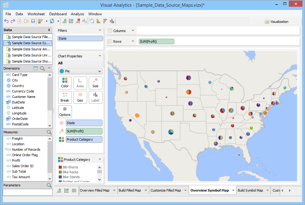 Create charts and dashboards, and run statistical data analysis with Visual Analytics of Aqua Data Studio.