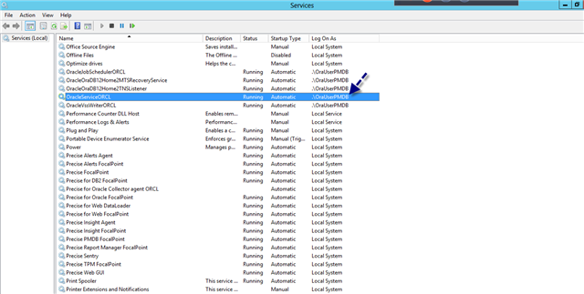 Oracle Login ID in services.msc