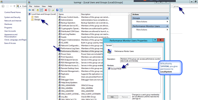 Use the login found in services.msc