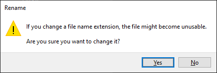 Change file name extension