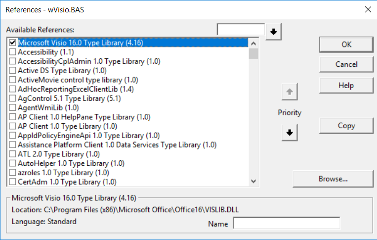 Visio Type Library