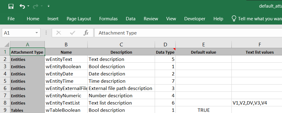 wGenerate Attachments to Excel